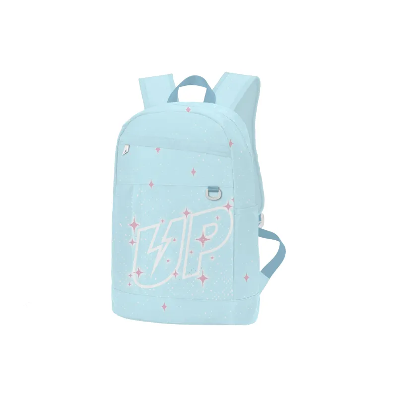 TURN UP Polyester Backpack Regular Unisex Sky Blue-1
