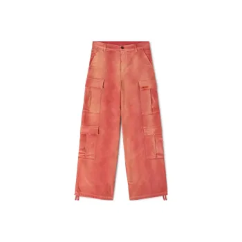 HERON PRESTON High Waisted Wide Leg Cargo Pants