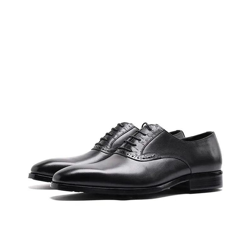 Bansley Dress Shoes Men Low Top Black-2