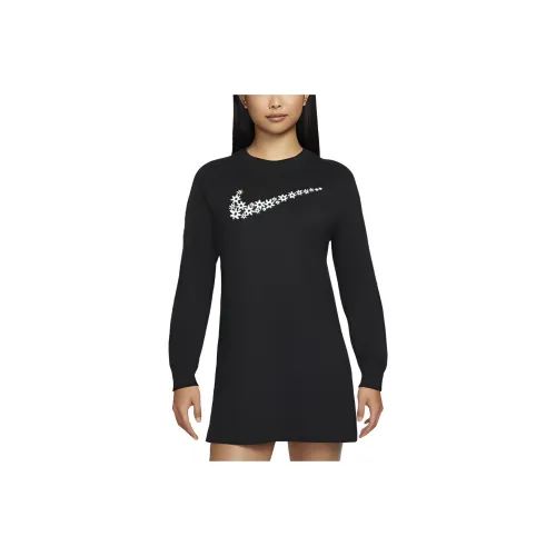 Nike Long Sleeved Dresses Women's Black