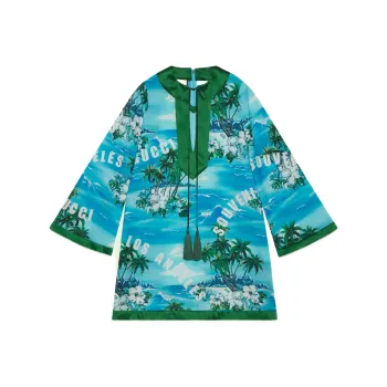 GUCCI SS22 Long Sleeved Dresses Women's Blue