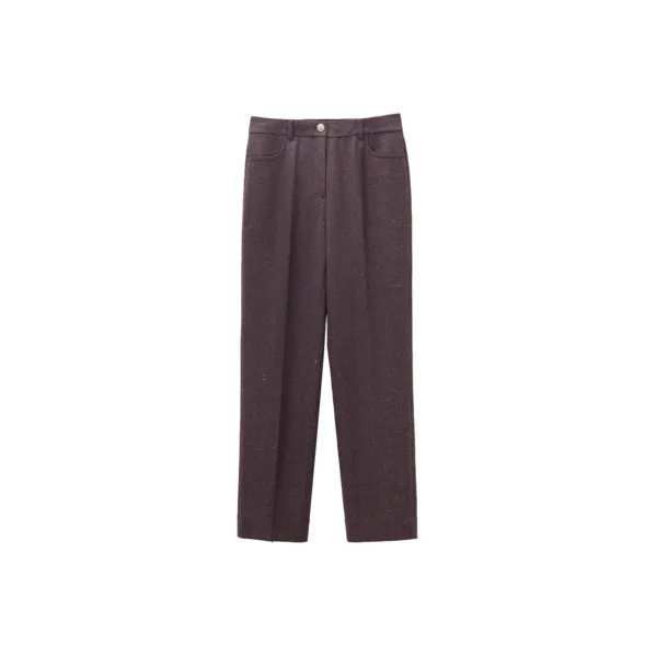 OVV Suit Trousers Women's Dark Red Solid Color A3-0