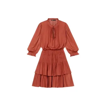 Maje Long-Sleeved Dresses Women's Terracotta