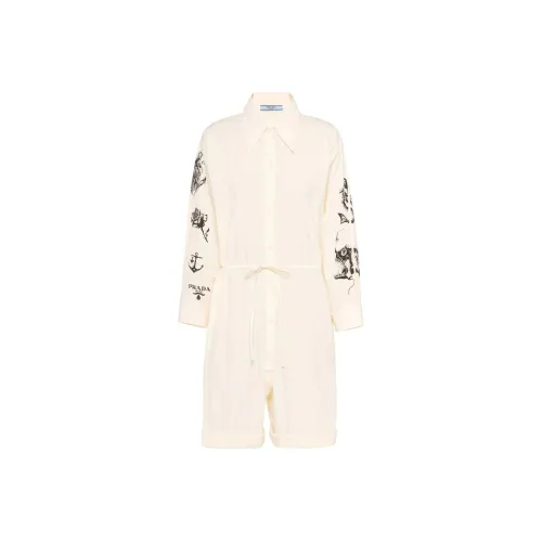 PRADA Jumpsuits Women's Ecru