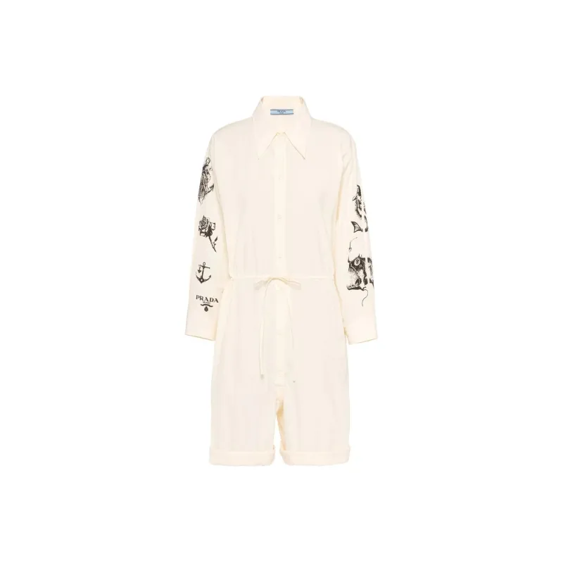 PRADA Jumpsuits Women's Ecru-0