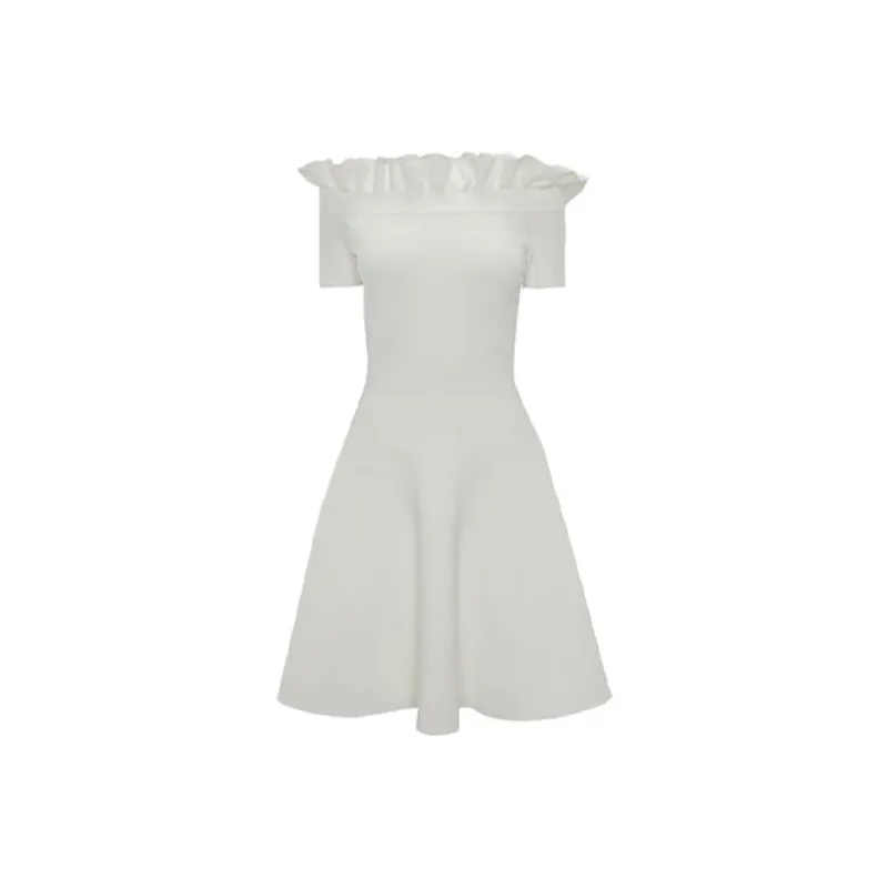 Alexander McQueen Short Sleeved Dresses Women's Ivory-0