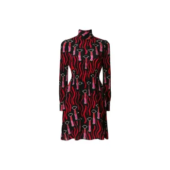 Valentino Long-Sleeved Dresses Women's Red
