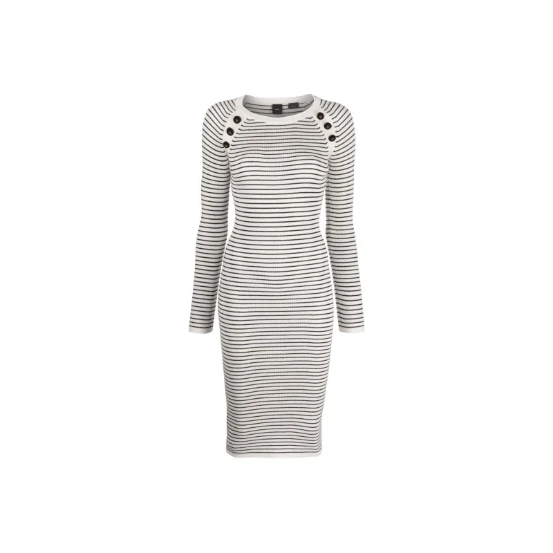 PINKO Long Sleeved Dresses Women's Black/White-0