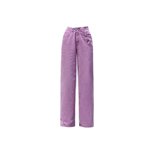 You Cow Me Pants Jeans Women's Purple