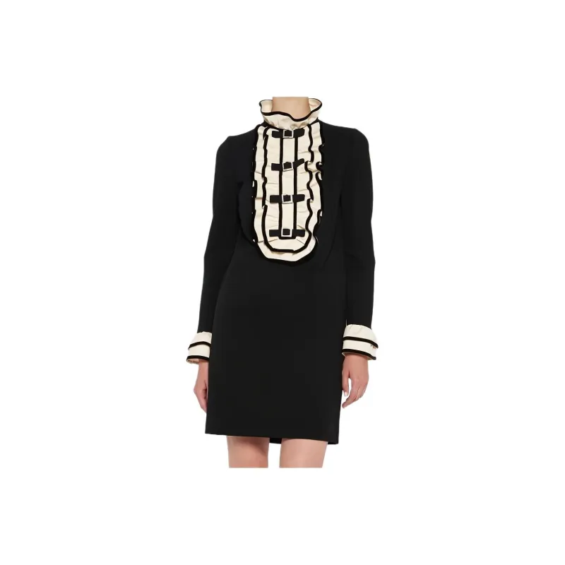 GUCCI Long Sleeved Dresses Women's Black-0