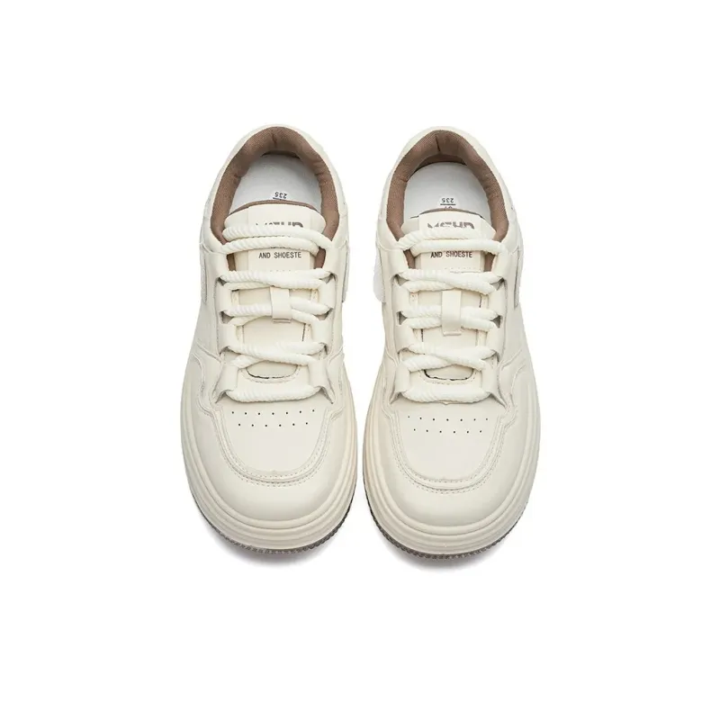 Fawn Miri Slip Resistant Low Top Skateboard Shoes Women's White-5
