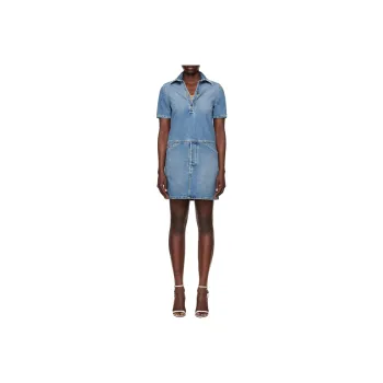 MOSCHINO Short Sleeved Dress Women's Blue
