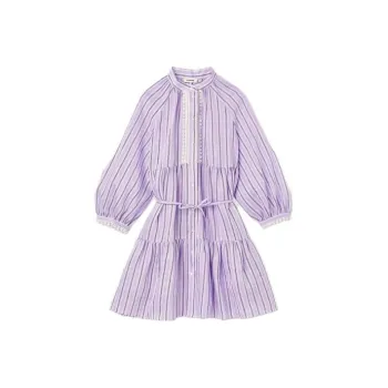Sandro Short Sleeved Dress Women's Purple