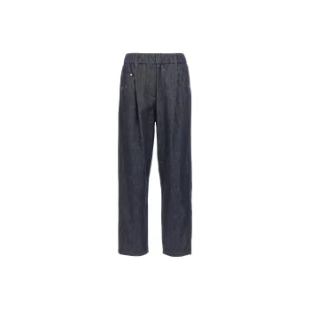 Brunello Cucinelli Elasticated Waistband Straight Leg Jeans