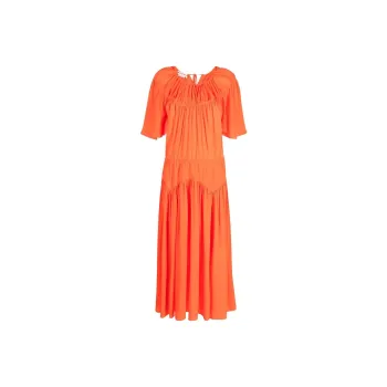 MARNI Short-Sleeved Dresses Women's Orange