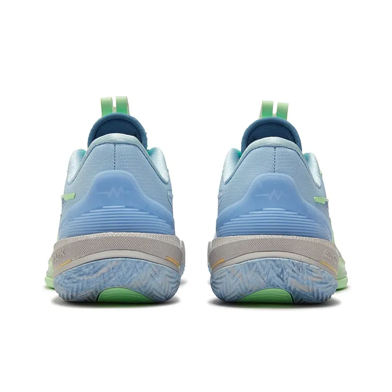 361° BIG3 6.0 Cushioning Coverage Abrasion Resistant Slip Resistant Low Top Basketball Shoes Men's Antique Gray Blue-3