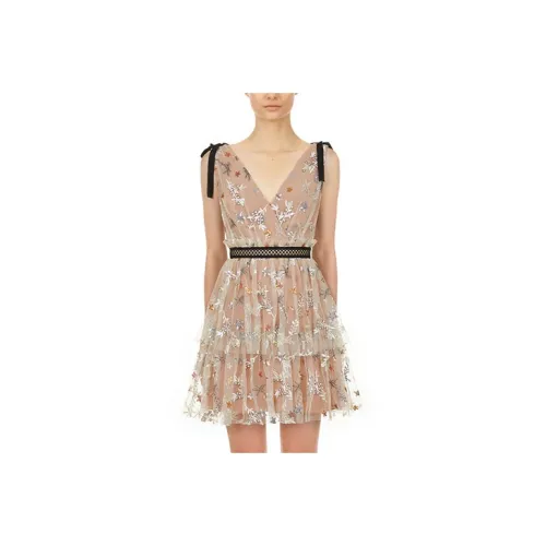 Self portrait Sleeveless Dress Women's Nude Pink