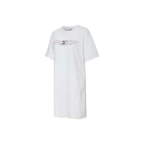 PUMA Short Sleeved Dresses Women's White