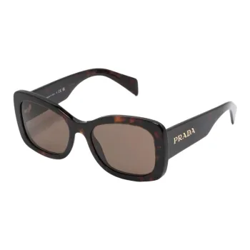 PRADA Plate Frame Square Sunglasses Unisex Tortoiseshell
