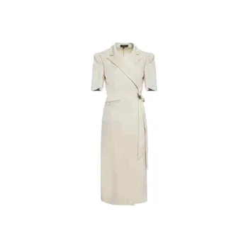 BESIONIA SS23 Short Sleeved Dresses Women's Light Yellow