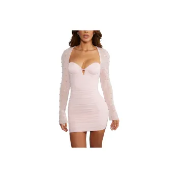 OH POLLY ST. GERMAIN Long-Sleeved Dresses Women's Blush Color