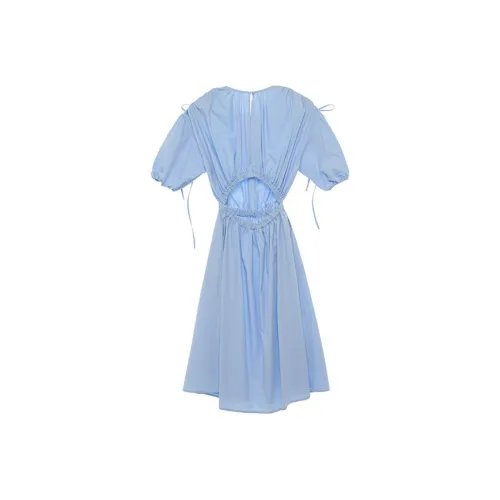 PushBUTTON Short-Sleeved Dresses Women's Blue