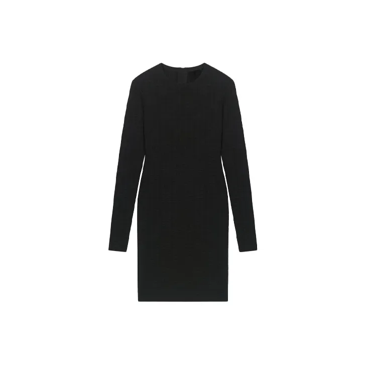 Givenchy 4G Jacquard Long-Sleeved Dress-0