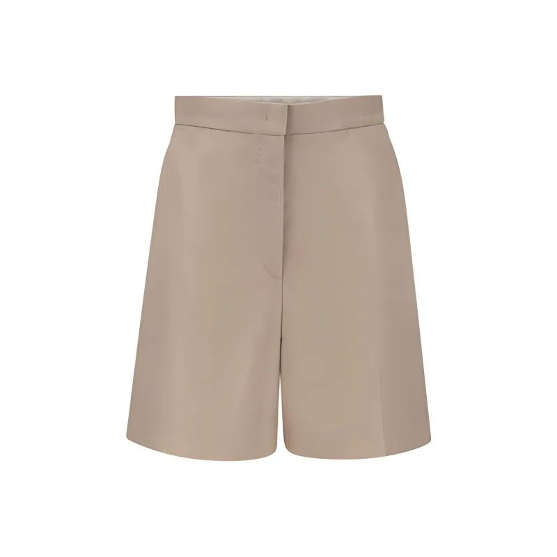 MaxMara Lacuna Leather Shorts-0