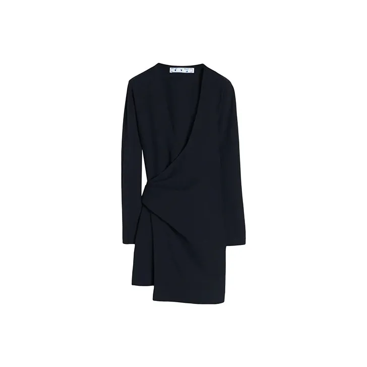 OFF-WHITE FW21 Long-Sleeved Dresses Women's Black-0
