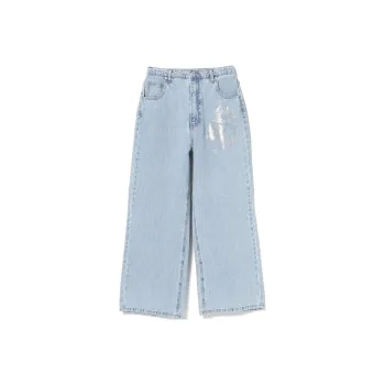 Beams SS25 Jeans Women's Light Blue