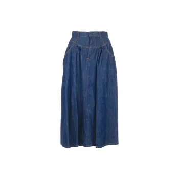 See By Chloe Denim Long Skirts Women's Blue