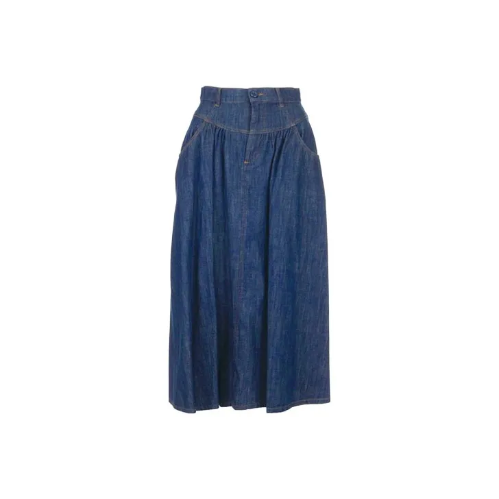 See By Chloe Denim Long Skirts Women's Blue-0