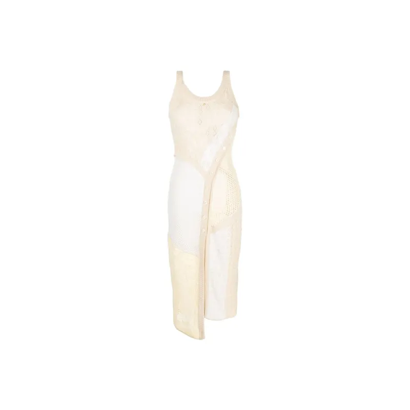Marine Serre Panelled Crochet Dress-0