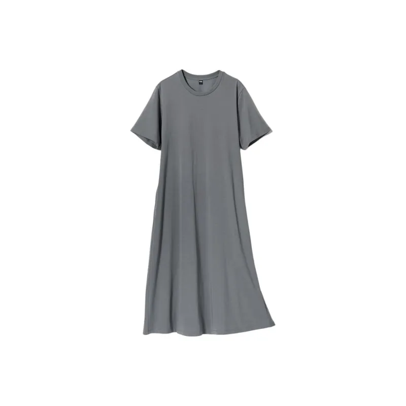 UNIQLO Short-Sleeved Dresses Women's Dark Gray-0