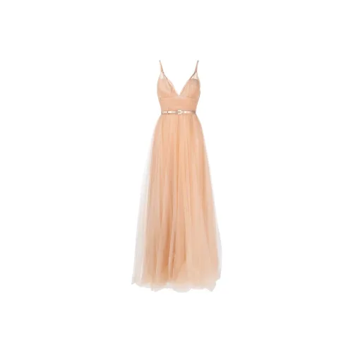 Elisabetta Franchi V-Neck Belted Maxi Dress