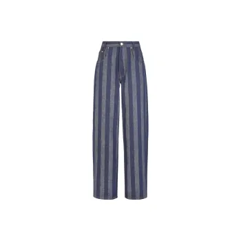 FENDI Pequin Striped Straight-leg Jeans