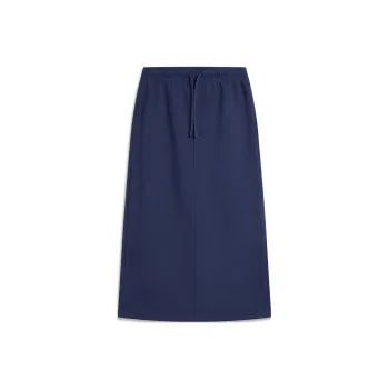 LiNing Weekend Youth Knit Long Skirt Women's Dark Ship Blue