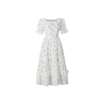 Incolore Short Sleeved Dresses Women's White