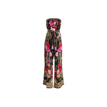 Camilla Embellished Floral Silk Jumpsuit