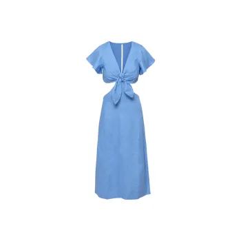 ARITZIA Little Moon Elba Linen Dress Short-Sleeved Dresses Women's Wave Blue/Wave Blue