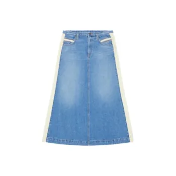 DIESEL Denim Long Skirts Women's Blue