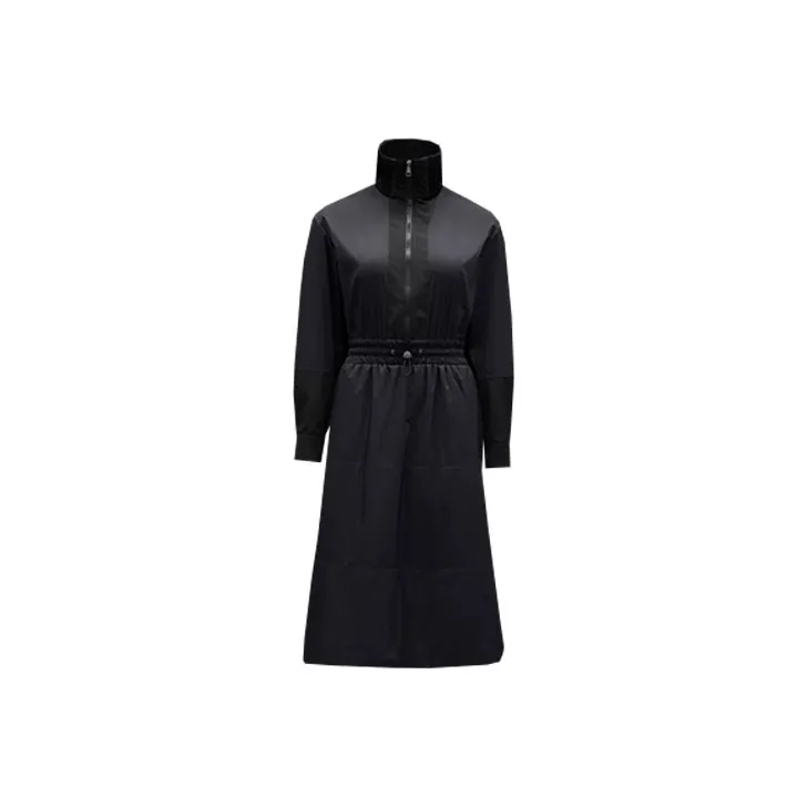Moncler Long Sleeved Dresses Women's Black-0