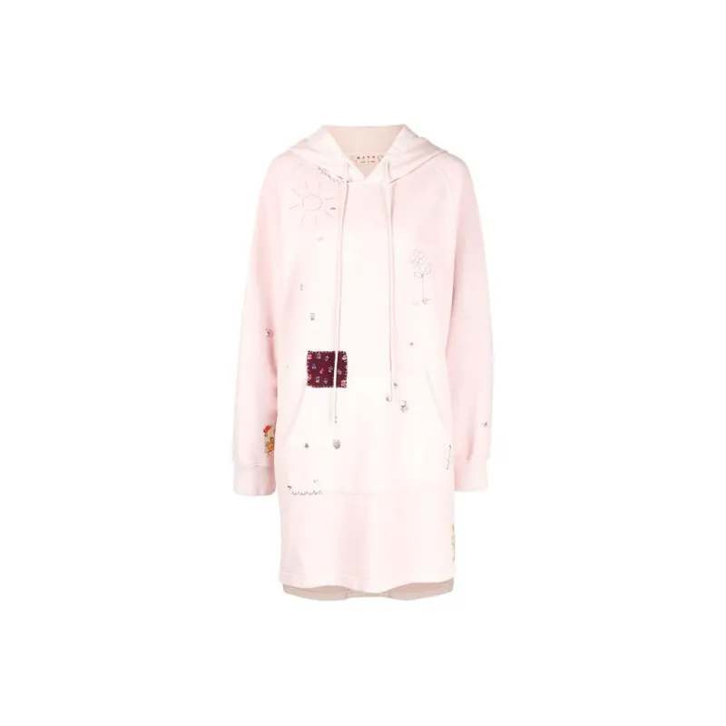 MARNI Embroidered Hoodie Dress-0