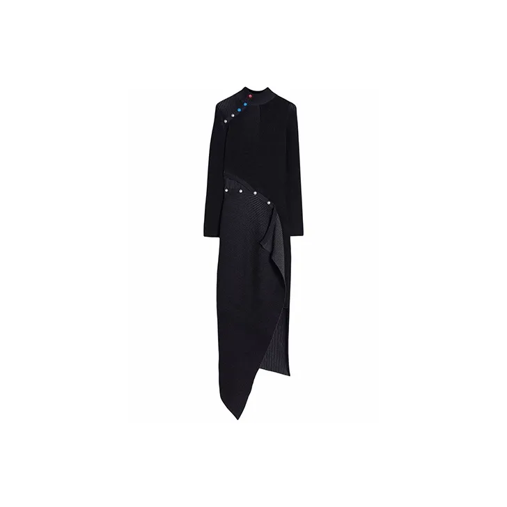 OFF-WHITE FW21 Long-Sleeved Dresses Women's Black-0