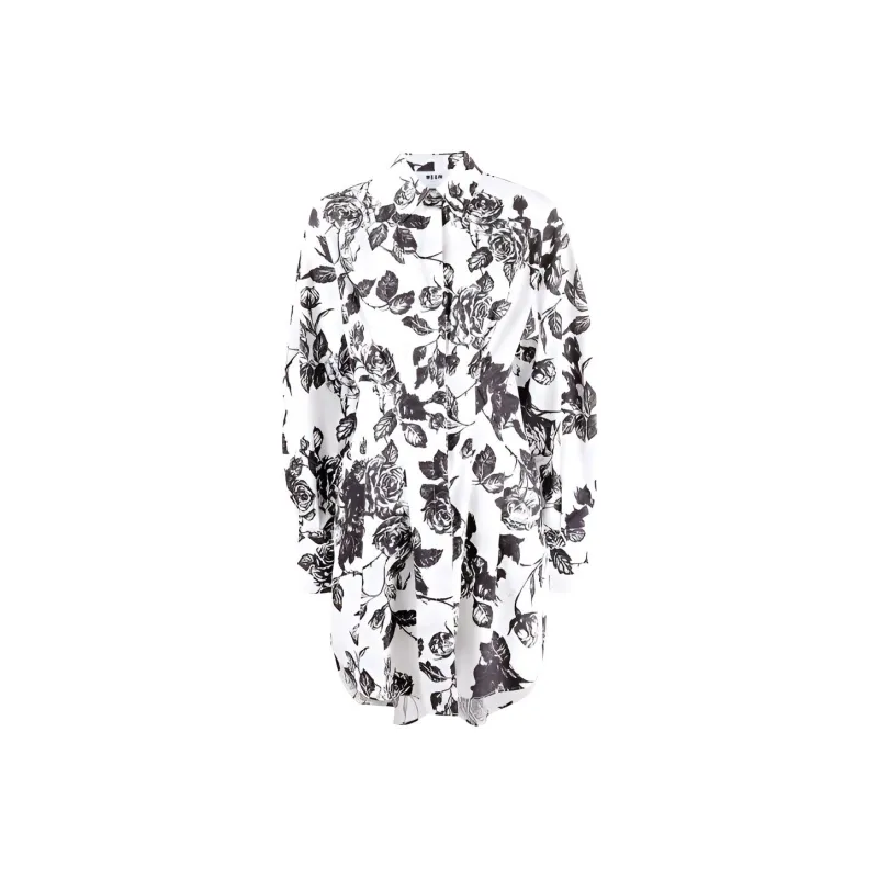MSGM Long-Sleeved Dresses Women's White-0