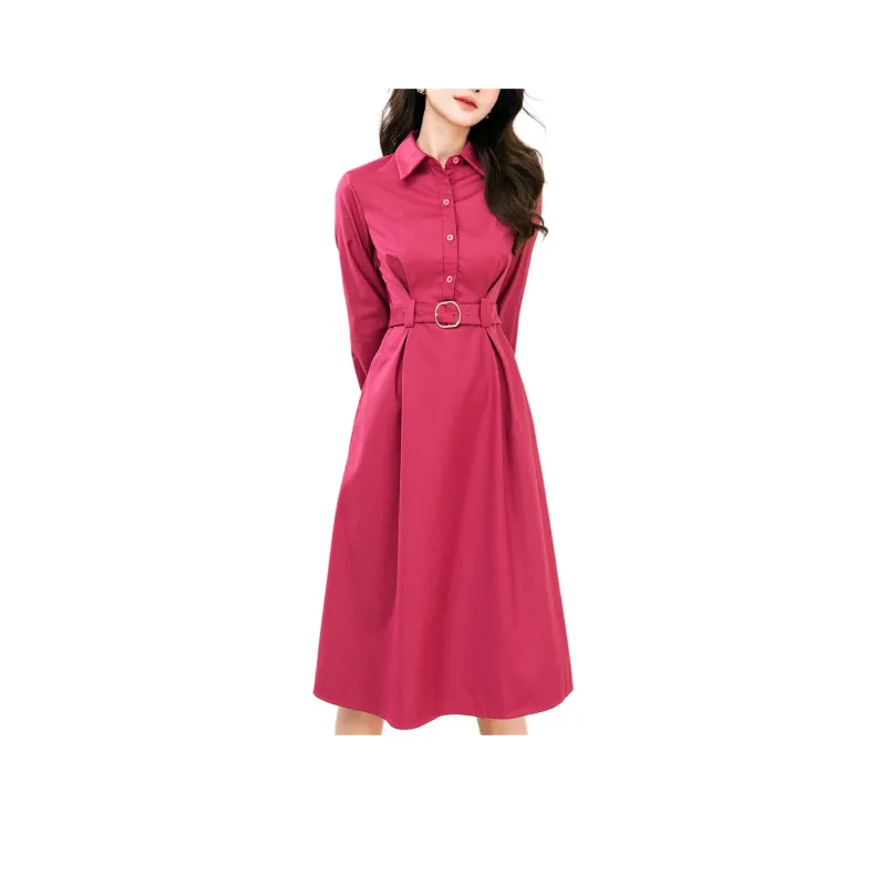 Wbwq Long Sleeved Dresses Women's Purple-0