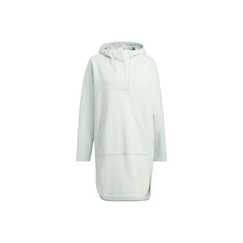 Adidas Long Sleeved Dresses Women's Linen Green-0