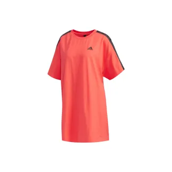 Adidas Short Sleeved Dress Women's Coral Pink/Black