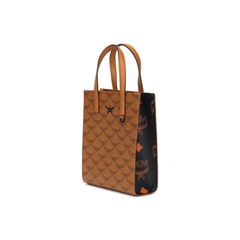 MCM Aren Artificial Leather Shoulder Bag Crossbody Bag Handbag Mini Women's Cognac-1