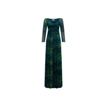 DVF Diane Von Furstenberg FW23 Long Sleeved Dress Women's Green